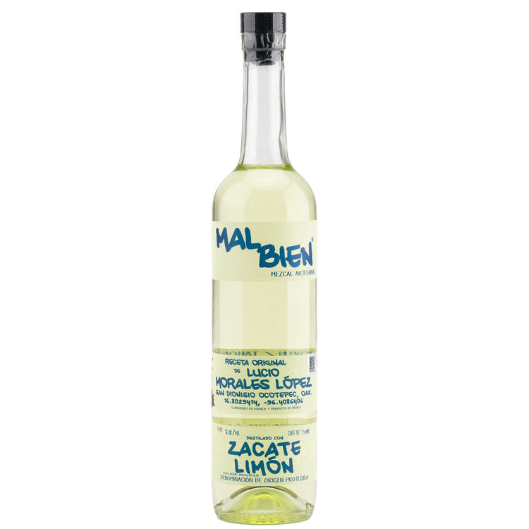 Mal Bien Mezcal Zacate Limon 80 - 750ML - Front Label