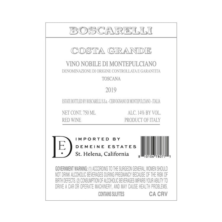 Boscarelli Vino Nobile Di Montepulciano Costa Grande 2019 - 750ML