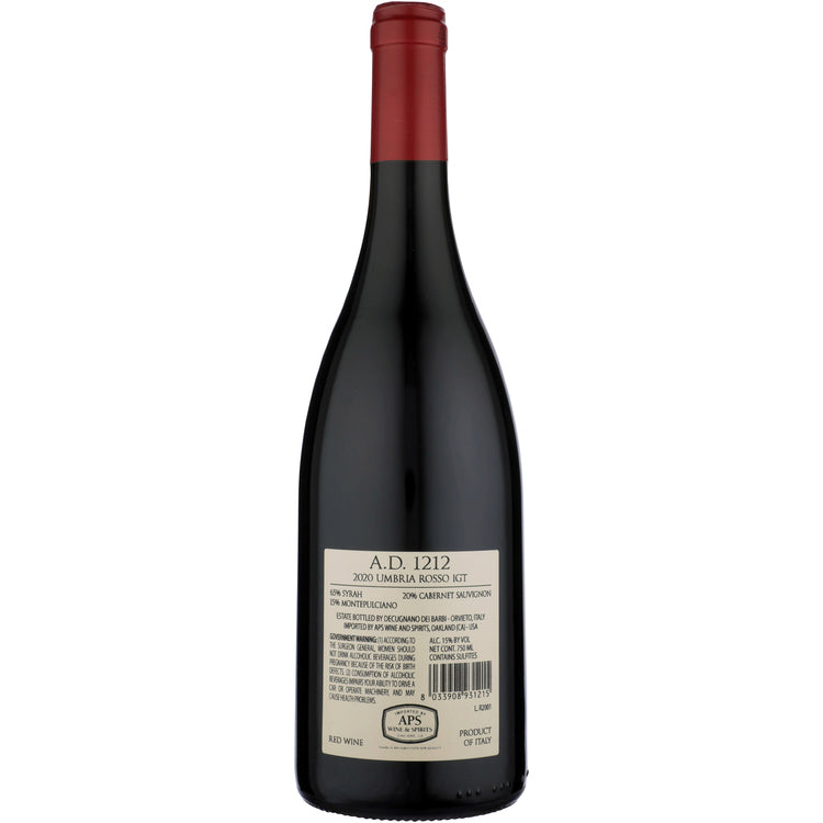 Decugnano Dei Barbi Umbria Rosso A.D. 1212 2020 - 750ML