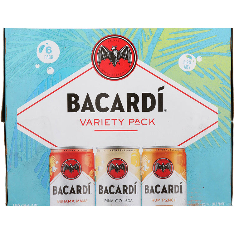 Bacardi Cocktail Combo 2 Each Rum Punch 11.8, Bahama Mama 11.8 & Pina - 355ML