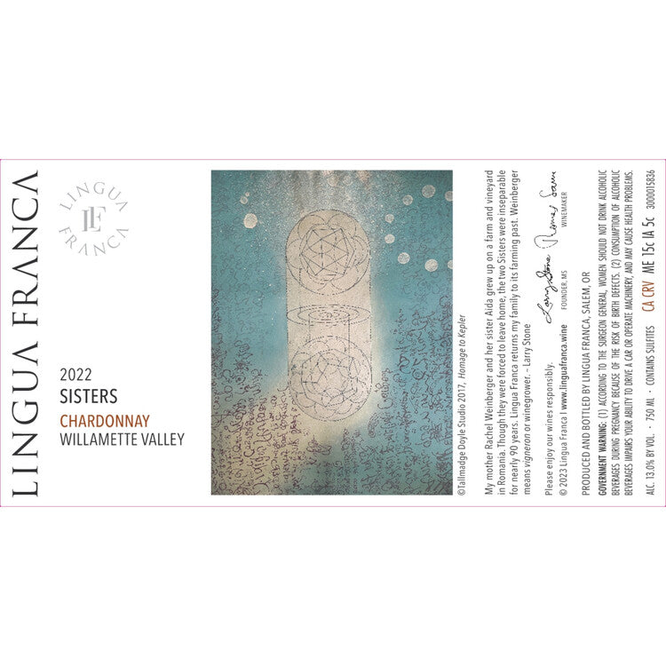 Lingua Franca Chardonnay Sisters Willamette Valley 2022 - 750ML