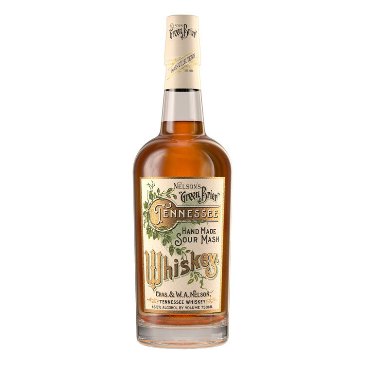 Nelson's Green Brier Tennessee Whiskey Hand Made Sour Mash 91 - 750ML - Front Label