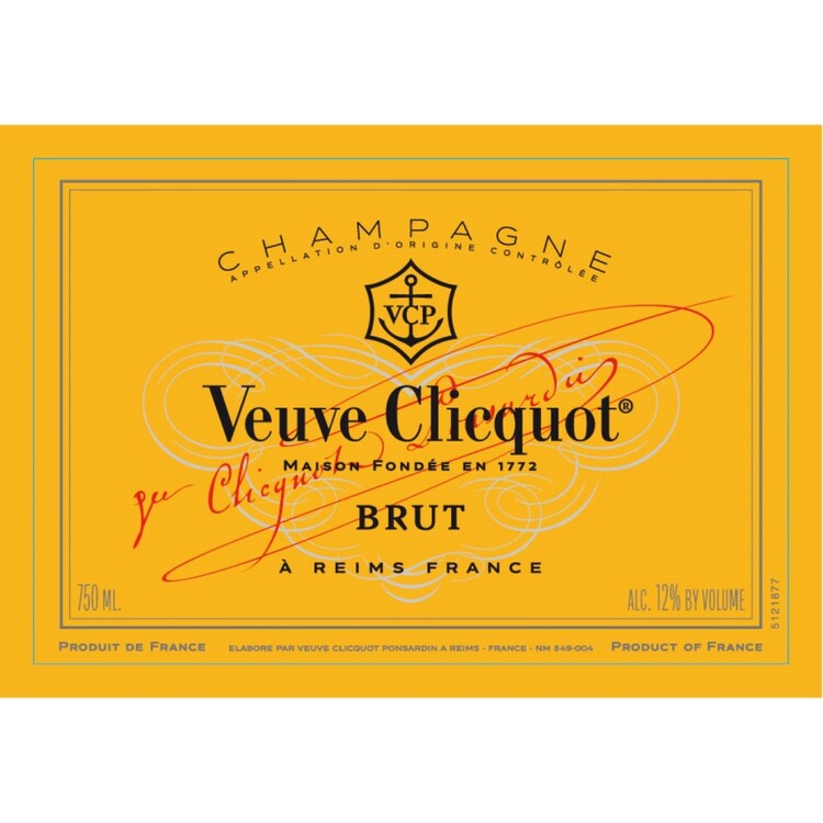 Veuve Clicquot Champagne Brut Wood Box - 9.0L - Front Label