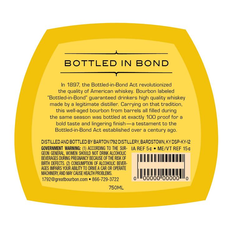 1792 Straight Bourbon Bottled In Bond 100 - 750ML