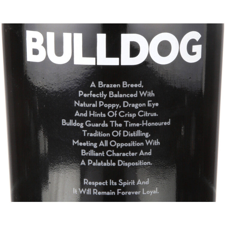 Bulldog London Dry Gin 80 - 1.0L - Front Label