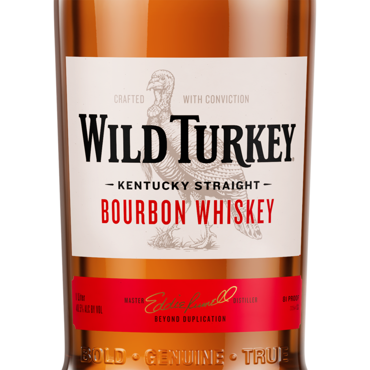 Wild Turkey Straight Bourbon 81 - 1.0L - Front Label