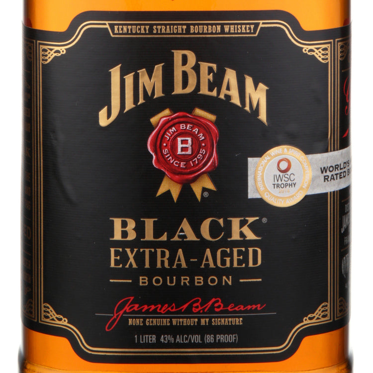 Jim Beam Straight Bourbon Black 7 Yr 90 - 1.0L - Front Label