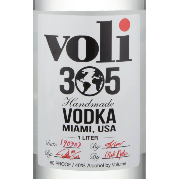 Voli 305 Vodka 80 - 1.0L - Front Label