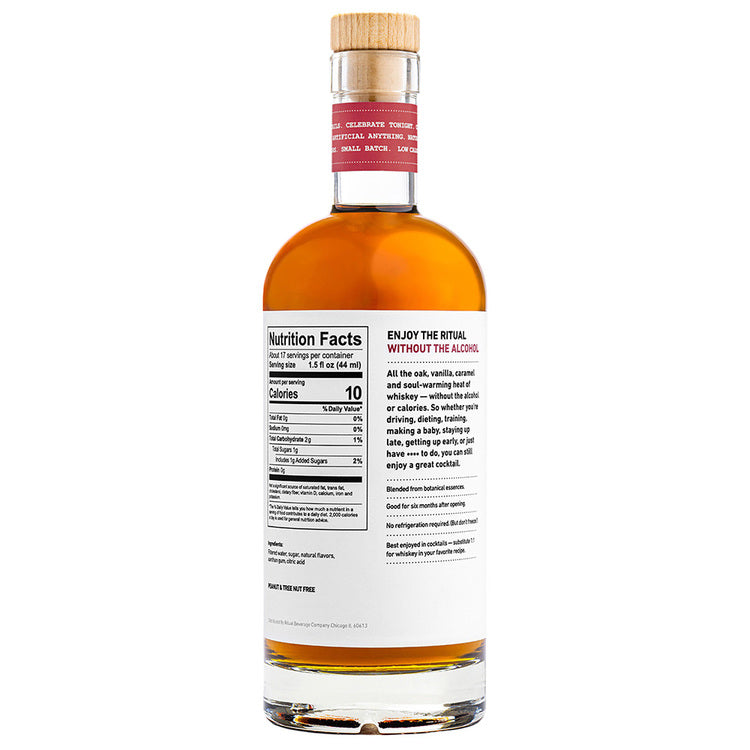 Ritual Zero Proof Whiskey Alternative Non-Alcoholic Spirit - 750ML