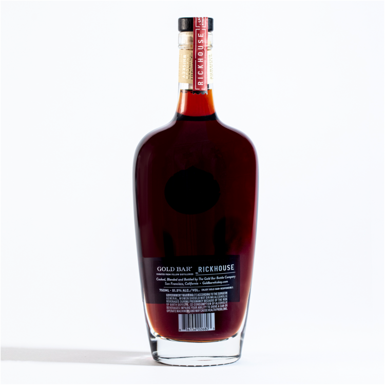 Gold Bar Straight Bourbon Whiskey Rickhouse Cask Strength 103 - 750ML