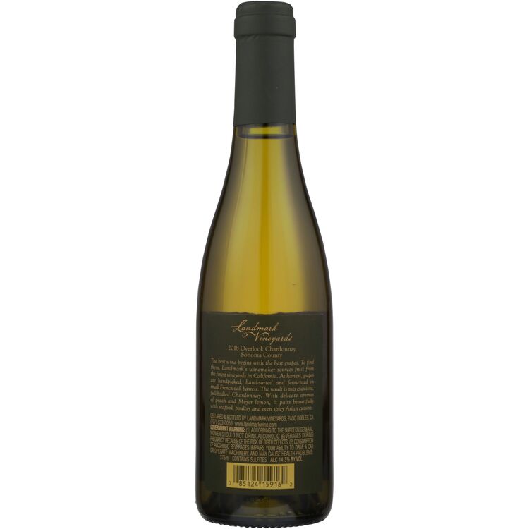 Landmark Chardonnay Overlook Sonoma County 2019 - 375ML - Back