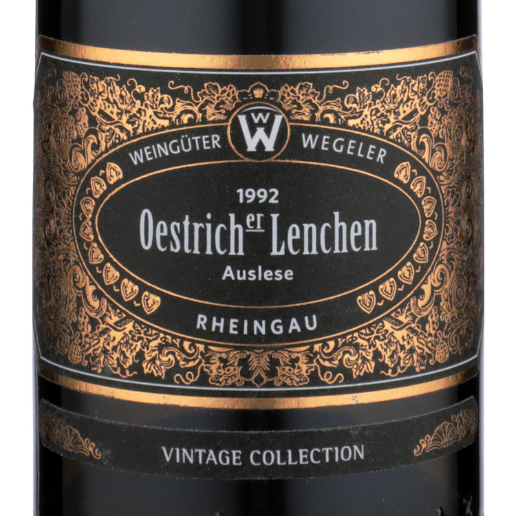Weinguter Wegeler Riesling Auslese Oestricher Lenchen 1992 - 500ML - Front Label