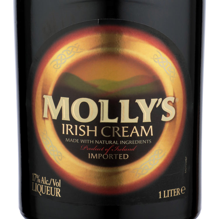 Molly's Irish Cream Liqueur 34 - 1.0L - Front Label