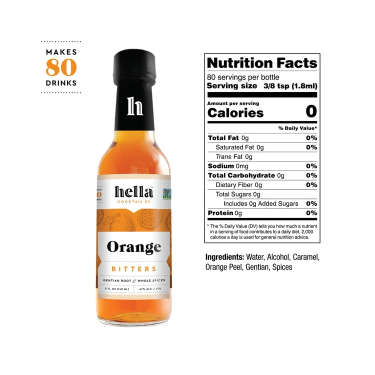Hella Bitters Bitters Orange - 5 Z - Back Label
