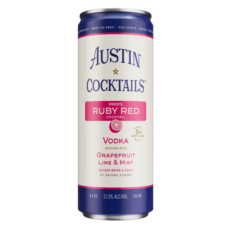 Austin Cocktails Sparkling Ruby Red Cocktail Grapefruit, Lime & Mint 2 - 250ML