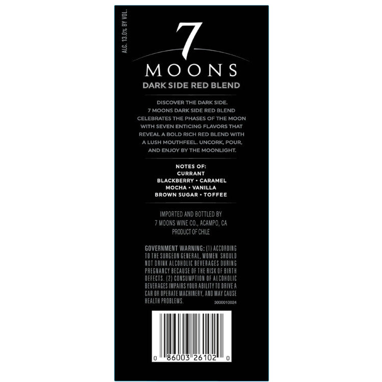 7 Moons Dark Side Red Blend Chile - 750ML