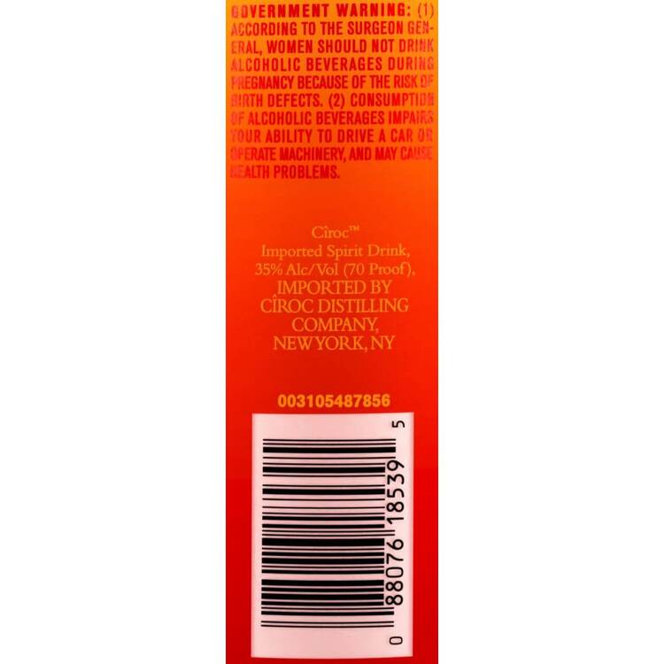 Ciroc Summer Citrus Flavored Vodka 70 - 750ML