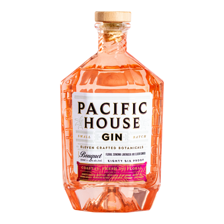 Pacific House Gin Bouquet 86 - 750ML - Front Label
