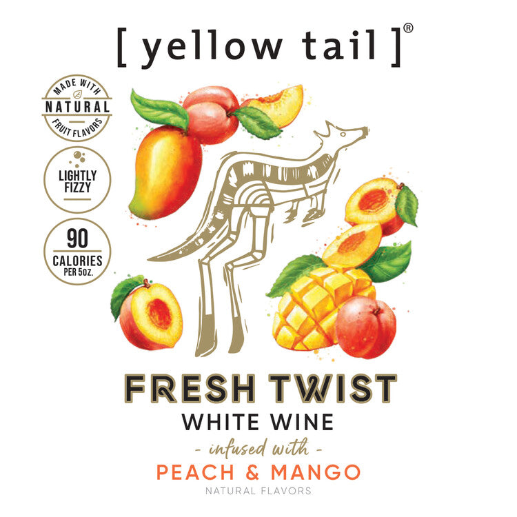 Yellow Tail Fresh Twist White Wine Infused With Peach & Mango - 750ML
