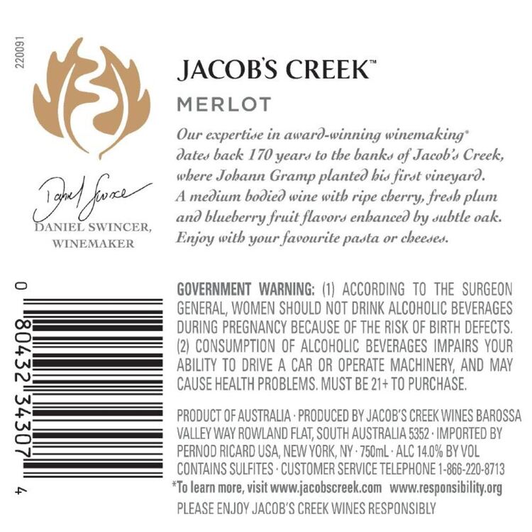 Jacob'S Creek Merlot Classic Australia - 750ML