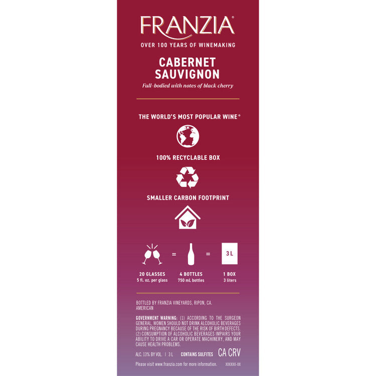 Franzia Cabernet Sauvignon American - 3.0L