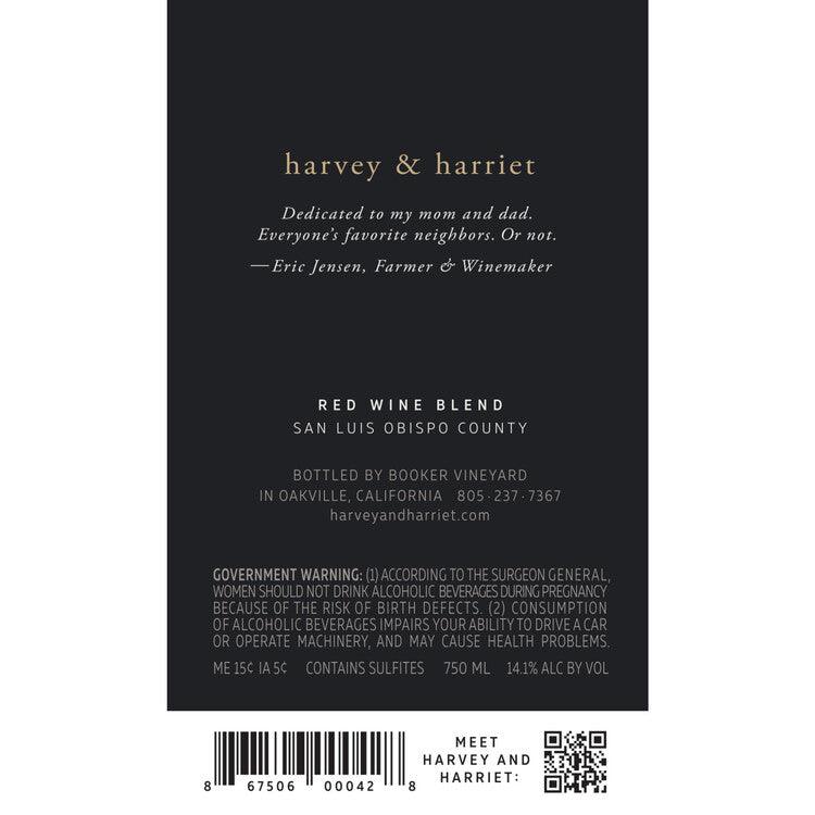 Harvey & Harriet Red Wine Blend Paso Robles 2023 - 750ML