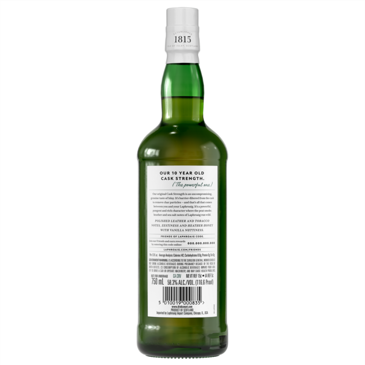 Laphroaig Single Malt Scotch Cask Strength Batch 017 10 Yr 116.6 - 750ML
