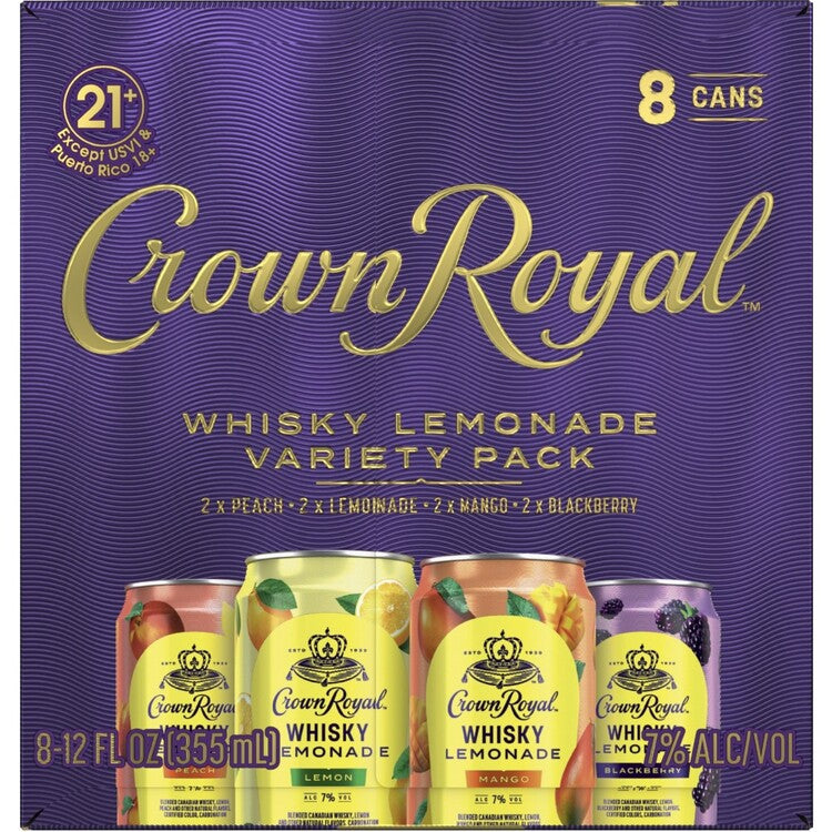 Crown Royal Cocktail 14 Combo 2 Each Blackberry Lemonade, Mango Lemona - 355ML