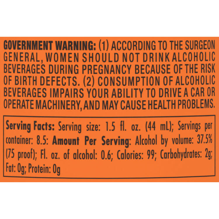 Bulleit Old Fashioned Cocktail 75 - 375ML - Back Label