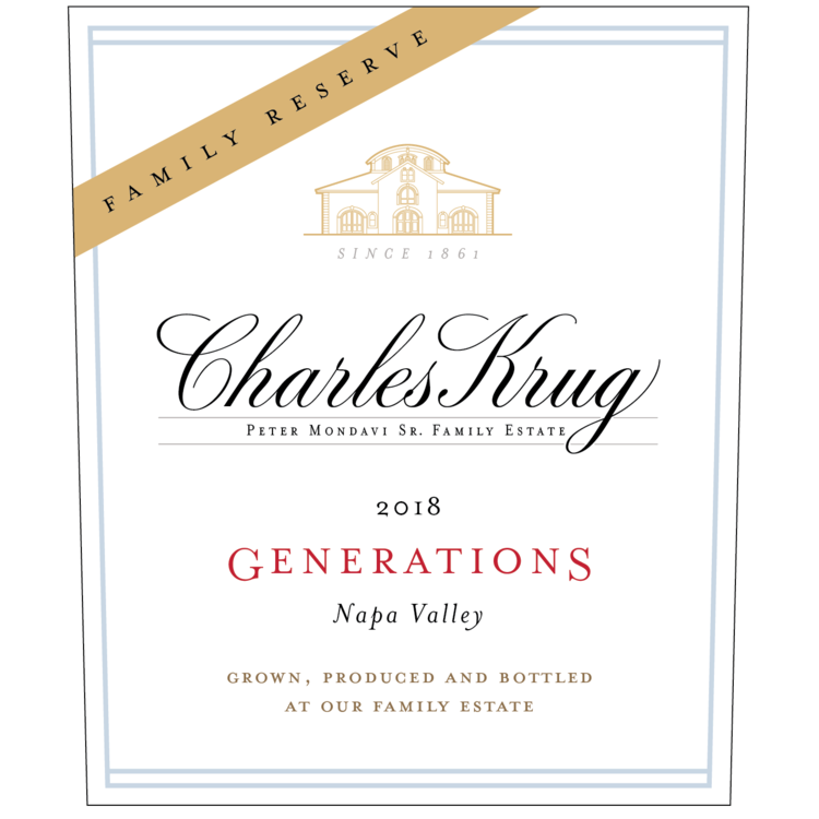 Charles Krug Red Wine Generations Family Reserve Napa Valley 2014 - 1.5L - Front Label