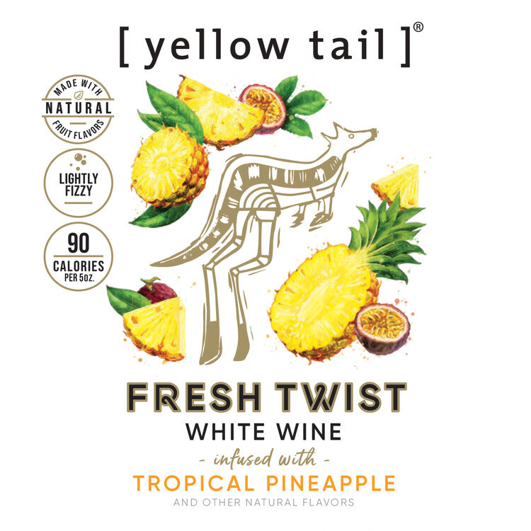 Yellow Tail Fresh Twist White Wine Infused With Tropical Pineapple - 750ML