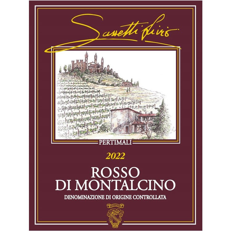 Sassetti Livio-Pertimali Rosso Di Montalcino Pertimali 2022 - 750ML - Front Label