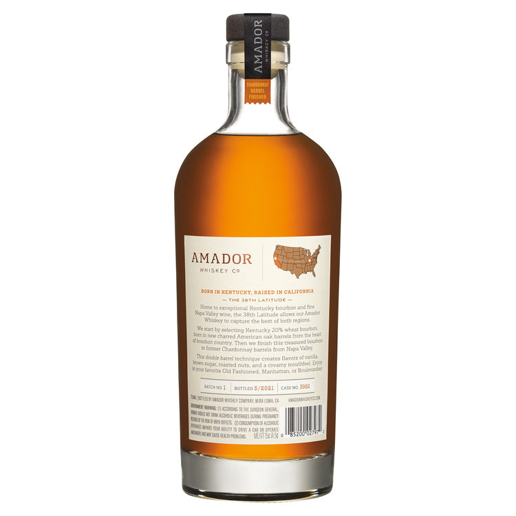 Amador Whiskey Co. Bourbon Double Barrel Chardonnay Barrel Finished 86 - 750ML