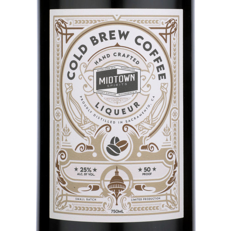 Midtown Spirits Small Batch Cold Brew Coffee Liqueur 50 - 750ML - Front Label
