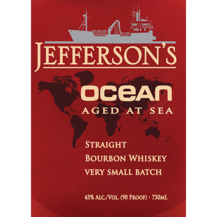 Jefferson's Straight Bourbon Ocean Aged At Sea 90 - 750ML - Front Label