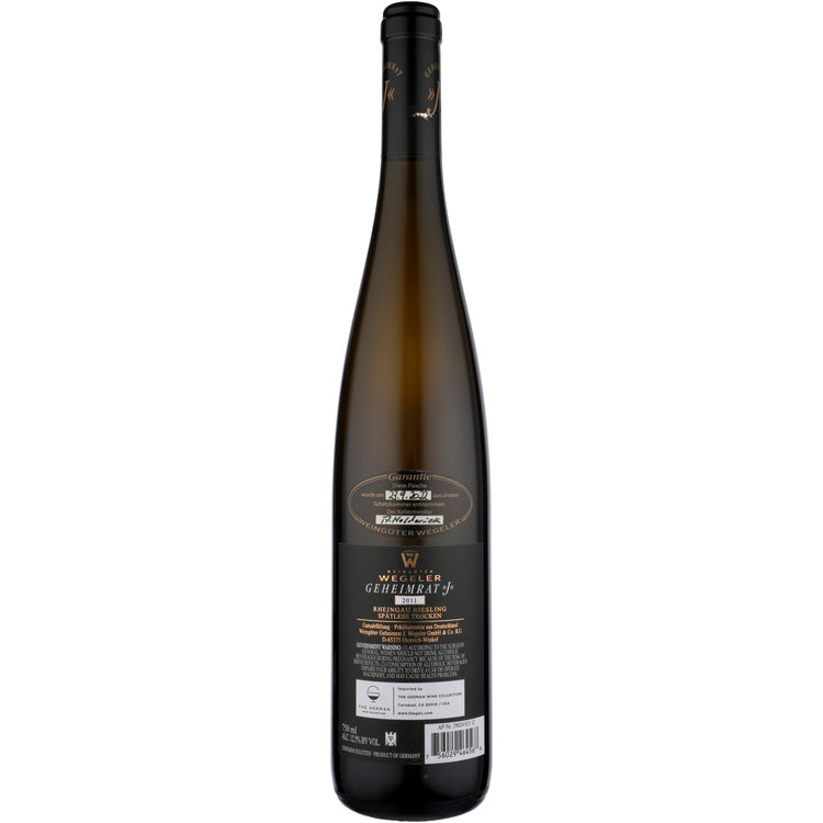 Weinguter Wegeler Trocken Geheimrat J Rheingau 2011 - 750ML
