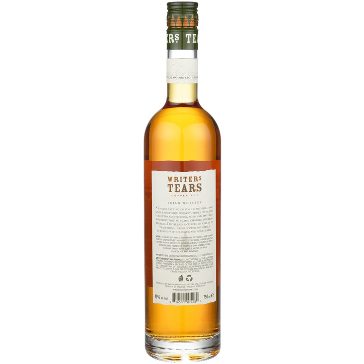 Writers Tears Blended Irish Whiskey Copper Pot 80 - 750ML