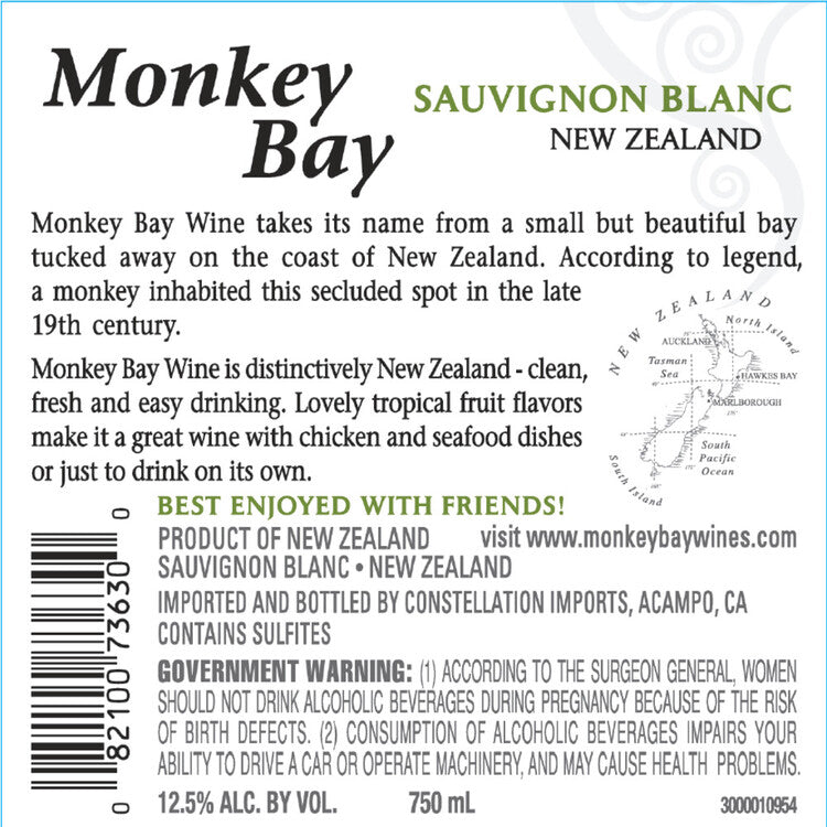 Monkey Bay Sauvignon Blanc New Zealand - 750ML