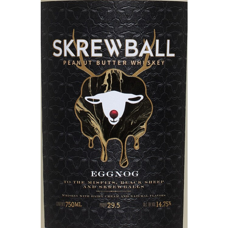 Skrewball Eggnog Whiskey Liqueur 29.5 - 750ML - Front Label