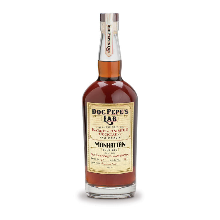 Doc. Pepe's Lab Manhattan Single Barrel Cocktail Cask Strength 64 - 750ML - Front