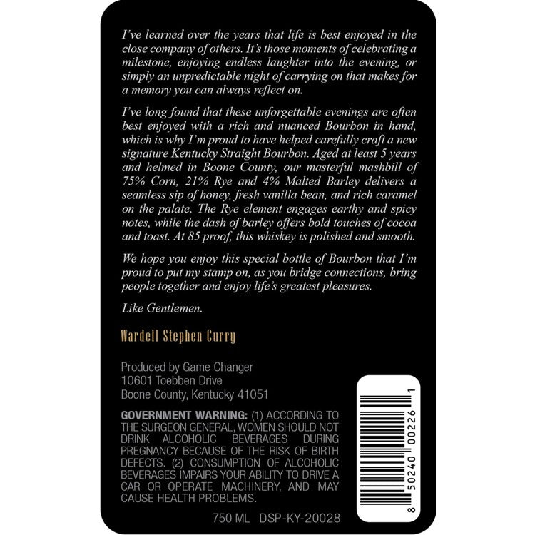 Gentleman's Cut Straight Bourbon 90 - 750ML - Back Label