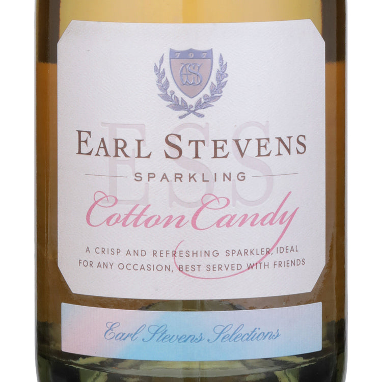 Earl Stevens Sparkling Cotton Candy Flavored Wine - 750ML - Front Label