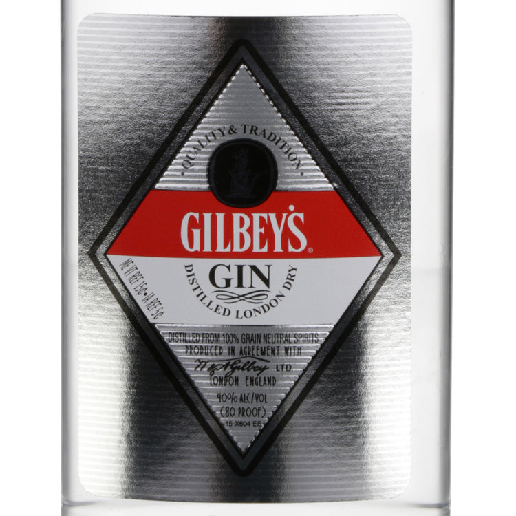 Gilbey's London Dry Gin 80 - 375ML - Front Label