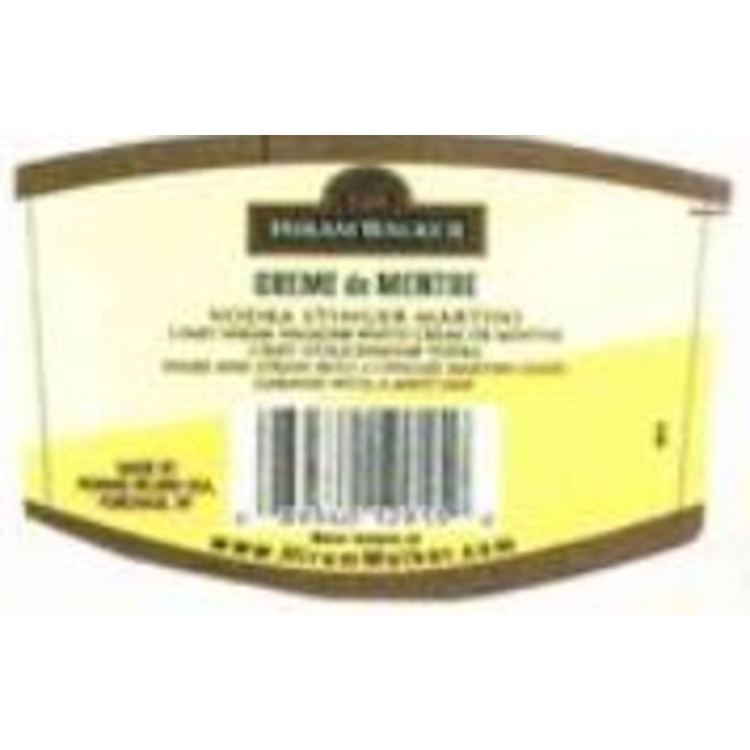 Hiram Walker Creme De Menthe White 30 - 750ML - Back Label