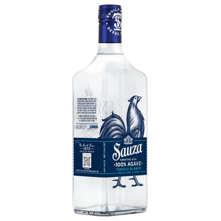 Sauza Tequila Blanco Signature Blue 80 - 1.0L - Front Label