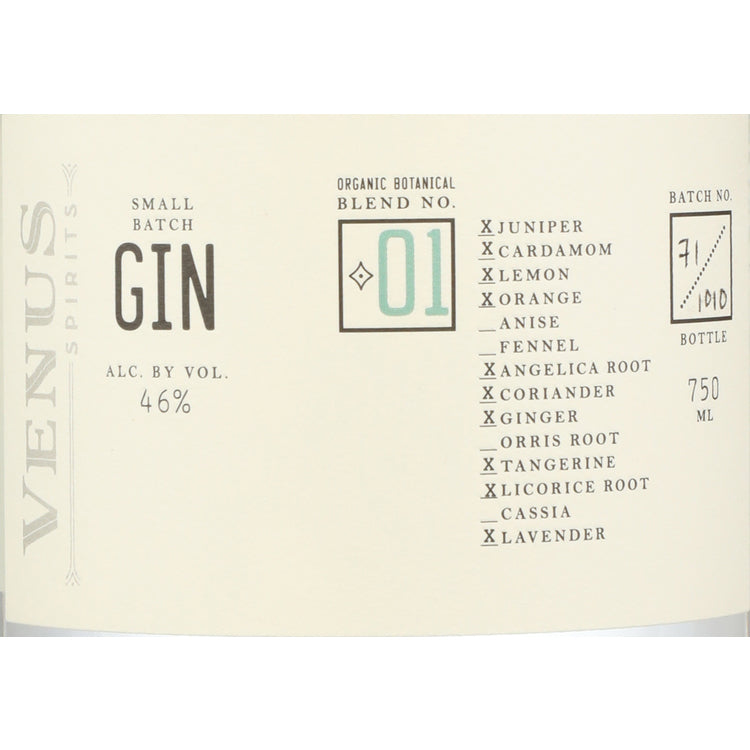 Venus Spirits Small Batch Gin Blend #1 92 - 750ML