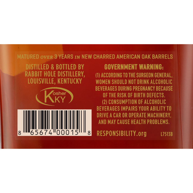 Rabbit Hole Straight Rye Whiskey Boxergrail 95 - 750ML