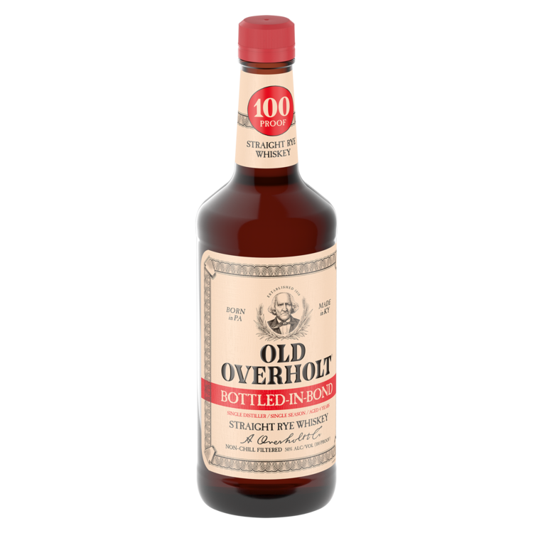 Old Overholt Straight Rye Whiskey Bonded 4 Yr 100 - 750ML - Front Label