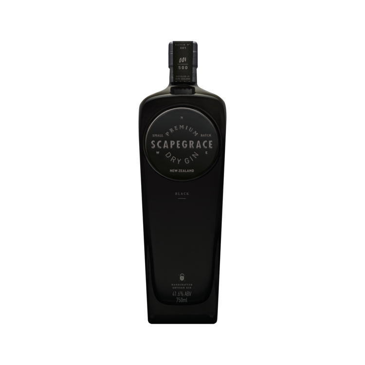 Scapegrace Black Gin Small Batch 83.2 - 750ML - Front Label