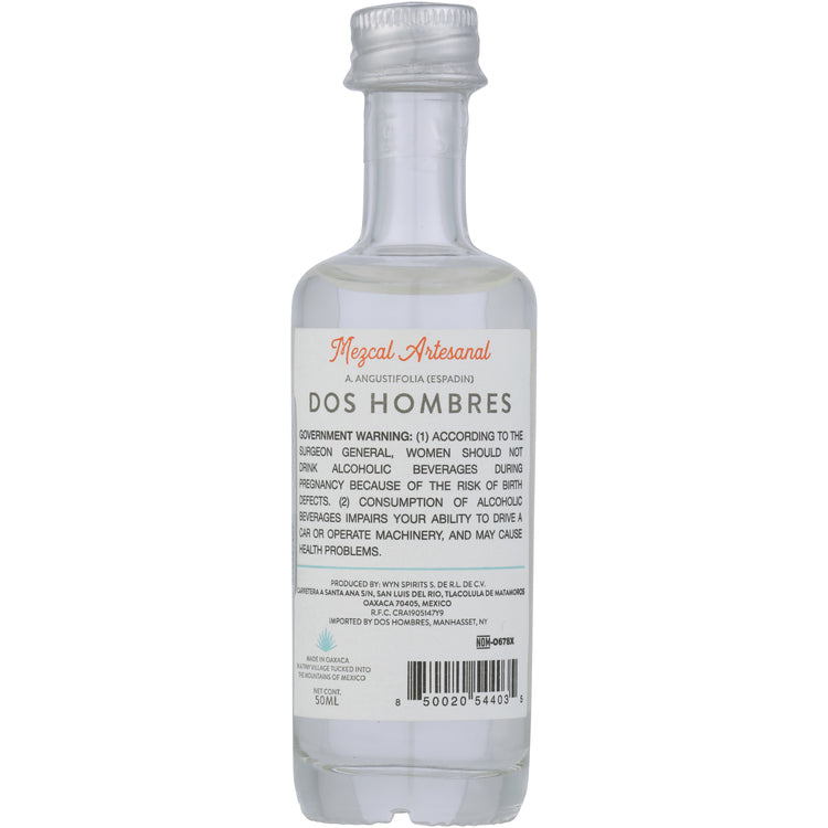 Dos Hombres Mezcal Artesanal Joven Espadin 84 - 50ML